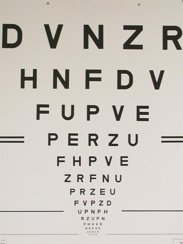 Low Vision Eye Chart
