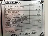Nameplate of Okuma MX-50HB  machine