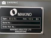 Nameplate of Makino EU 65  machine