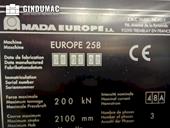 Nameplate of AMADA EUROPE 258  machine