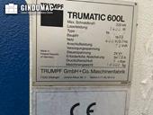Nameplate of Trumpf Trumatic 600L  machine