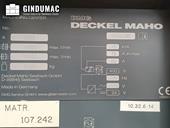 Nameplate of DMG DMU 50 evo linear  machine
