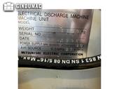 Nameplate of Mitsubishi EX 8  machine