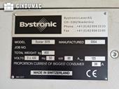 Nameplate of Bystronic Bystar 3015  machine
