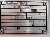 Nameplate of HAAS Multigrind AF  machine